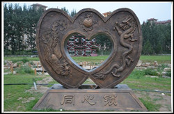 同心锁雕塑|大型同心锁雕塑