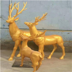 母子鹿铜雕