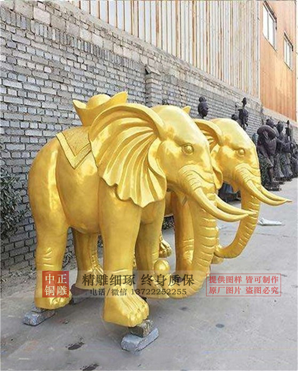 大象铜雕