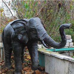 铜大象雕塑图片