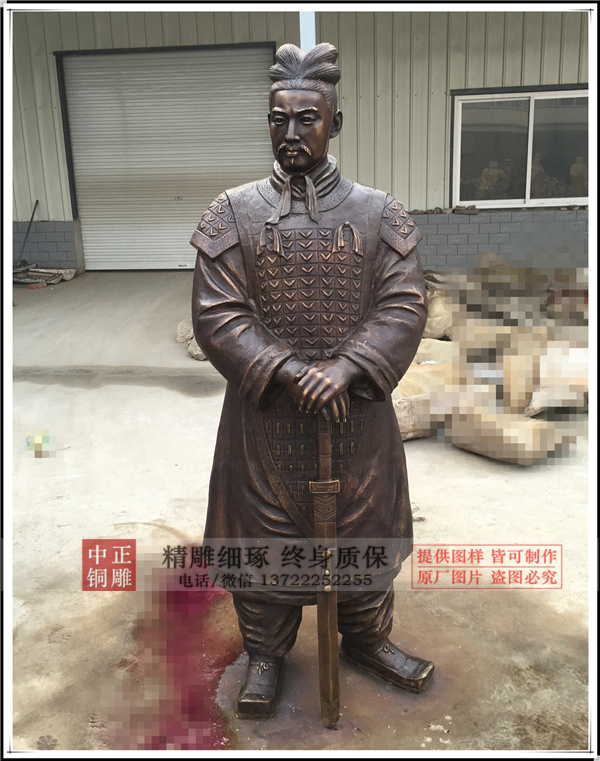 古代将军铜像