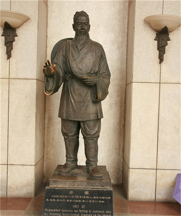 墨子铜雕塑