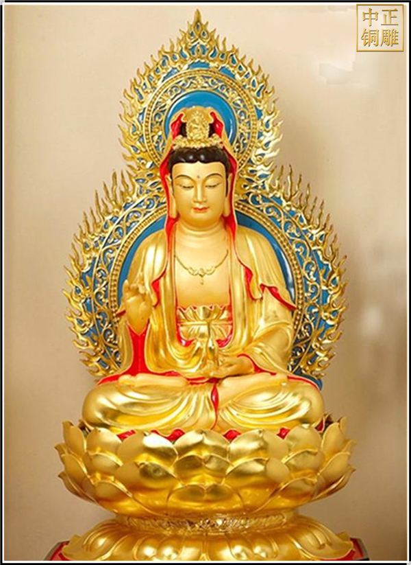 大型观音菩萨铜佛像