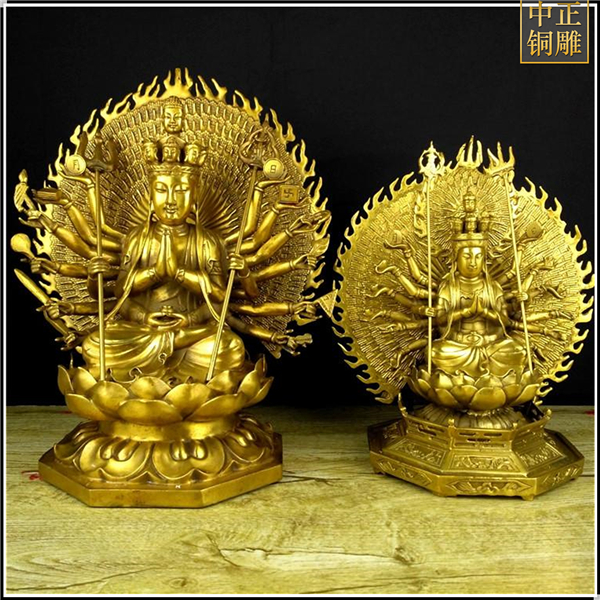 纯铜千手观音像