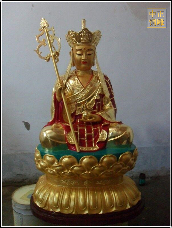 纯黄铜浇铸精品地藏王