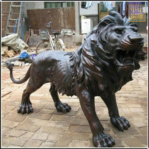 铸造大型铜狮子雕塑