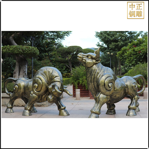 中型铜牛摆件