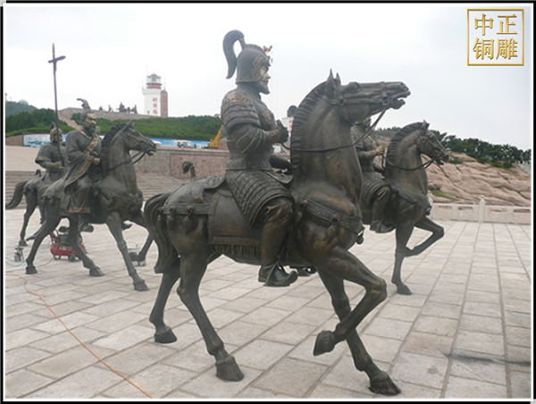将军骑马人物铜雕塑铸造