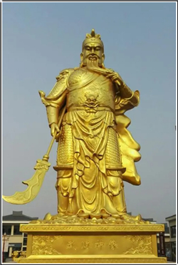 武圣铜关公像铸造