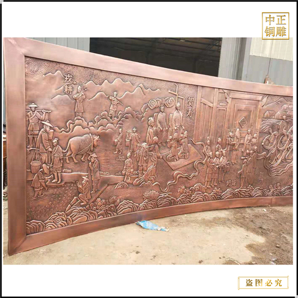 锻铜浮雕文化墙