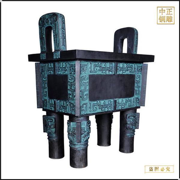 纯铜蒸蒸日上青铜鼎制做