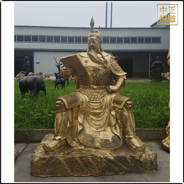 批发关圣大帝铜雕摆件