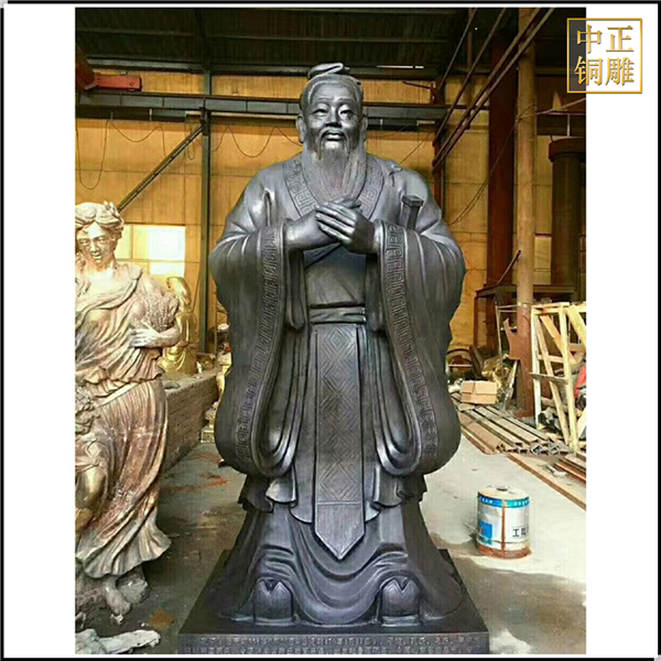 孔子铜像图片