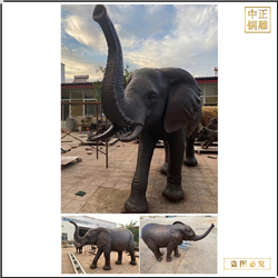 大型景观铜大象铸造