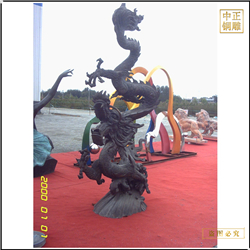 礼品铜龙雕塑摆件