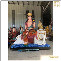 大型文殊普贤铜佛像批发厂