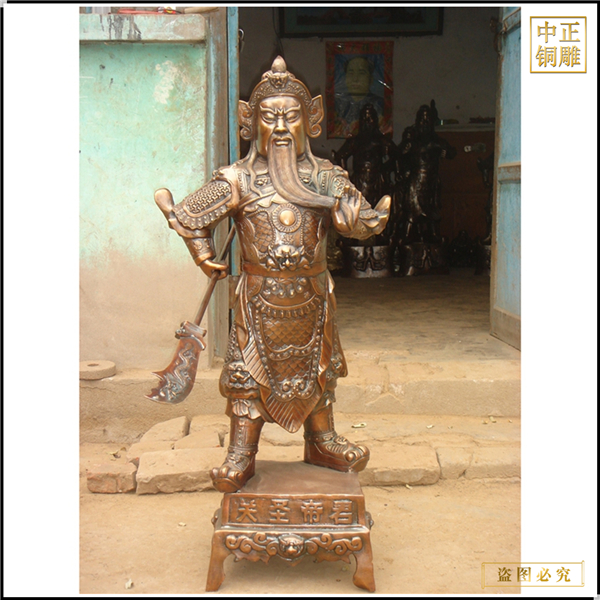 全铜关二爷武财神佛像铜雕塑