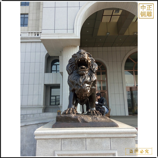 加工定制酒店铜狮子