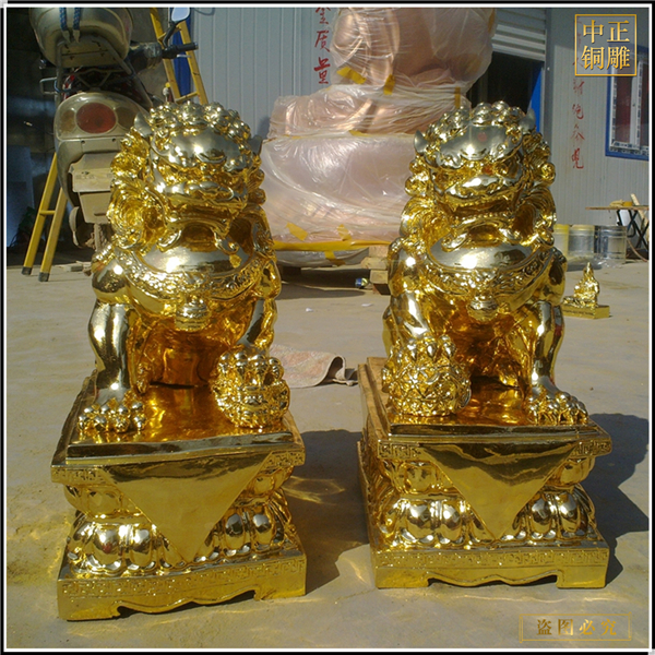 青铜天安门狮子雕塑