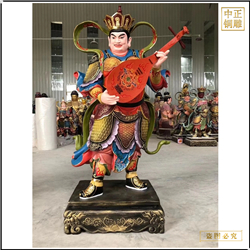 庙宇铸铜四大天王佛像摆件