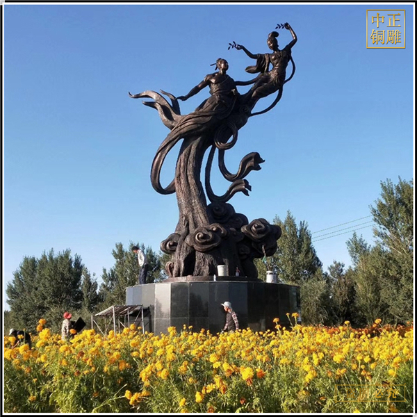 园林凤凰於飛铜雕塑铸造