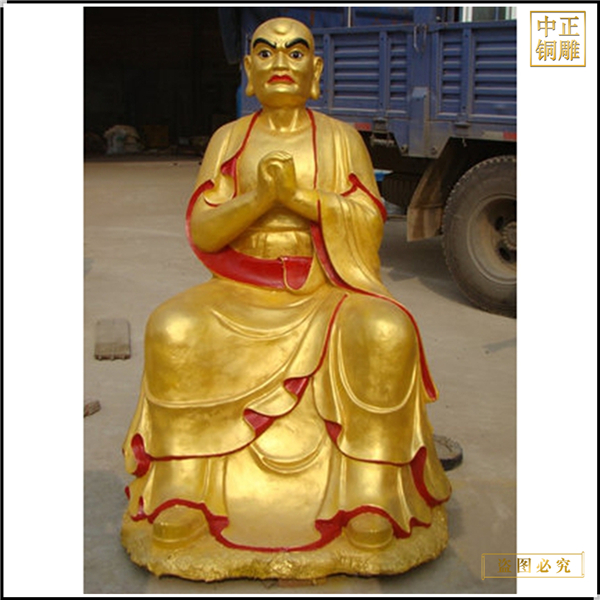 寺庙铸铜小型十八罗汉佛像