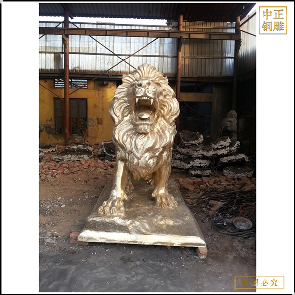 银行门口铜狮子加工厂