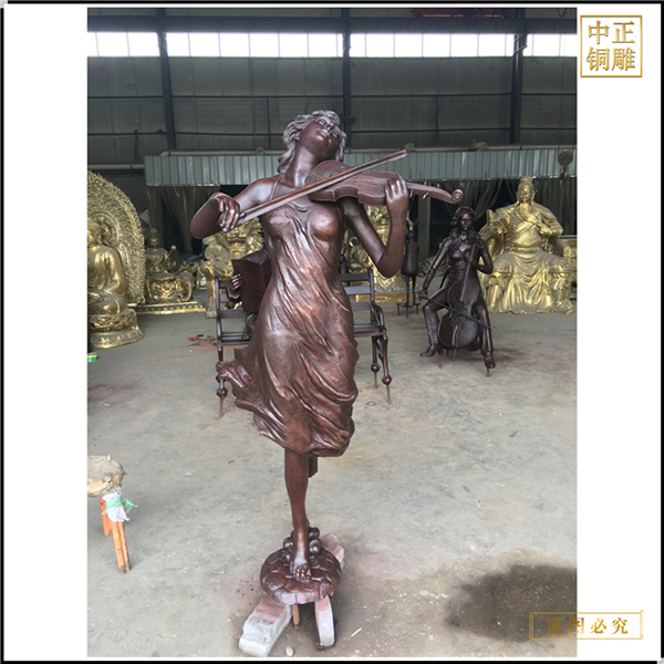 拉小提琴景观雕塑铸造