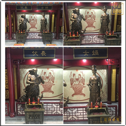 女娲伏羲神像铜雕铸造