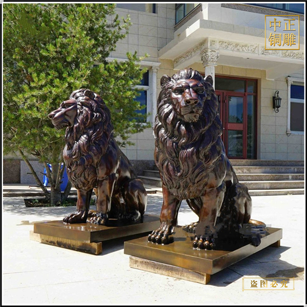 家用大型铜狮子图片
