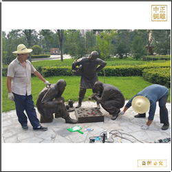 园林下乡棋人物雕塑