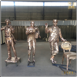 步行街卖艺人物雕塑