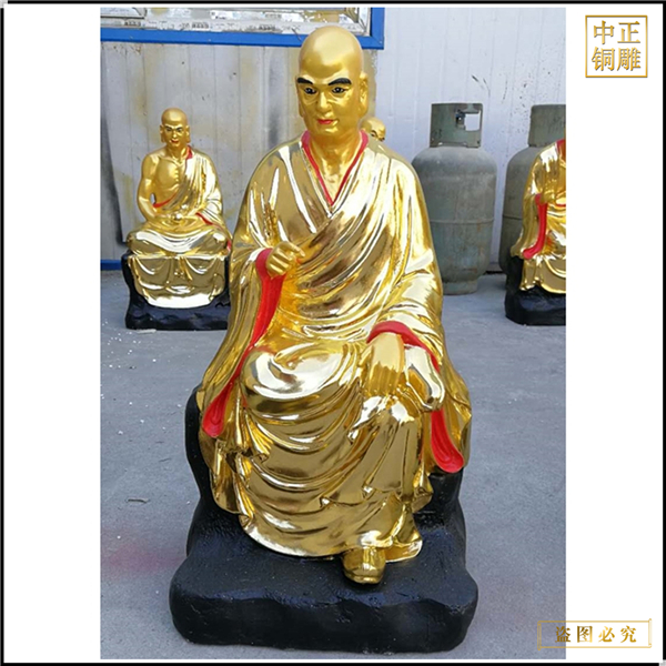 十八罗汉雕像欢喜罗汉
