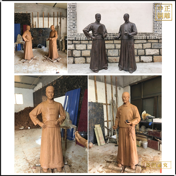 古代人物铜雕塑铸造