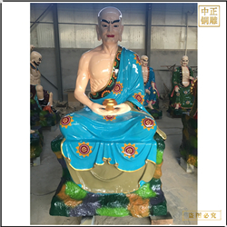 铜十八罗汉雕塑摆件