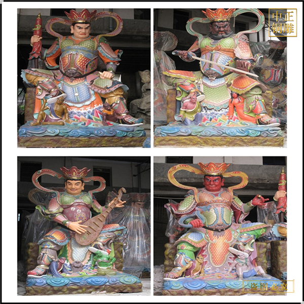 铸铜四大天王铜雕像