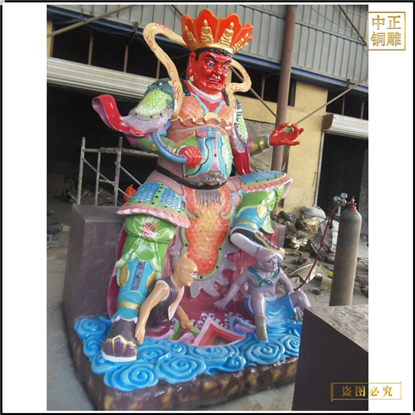 四大天王铜神像彩绘佛像