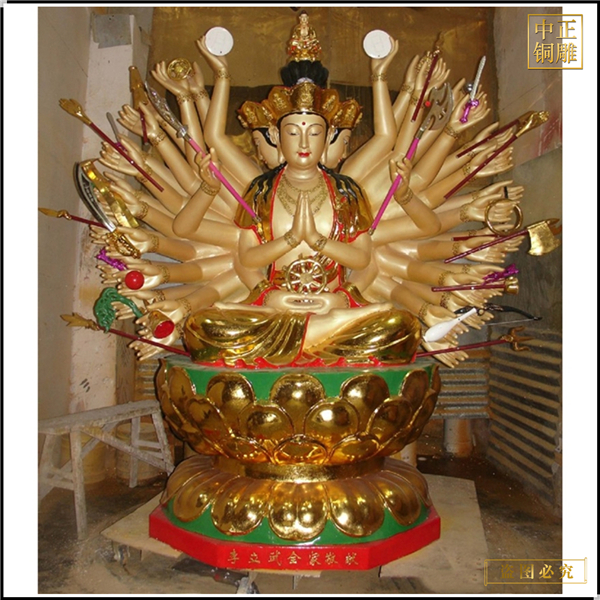 寺庙千手观音菩萨铜佛像