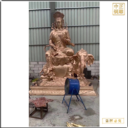 大型文殊普贤铜像铸造厂