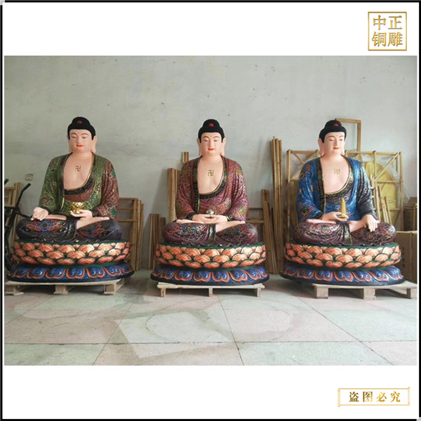 大型铸铜释迦牟尼佛像摆件