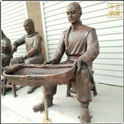 铸铜中医文化雕塑