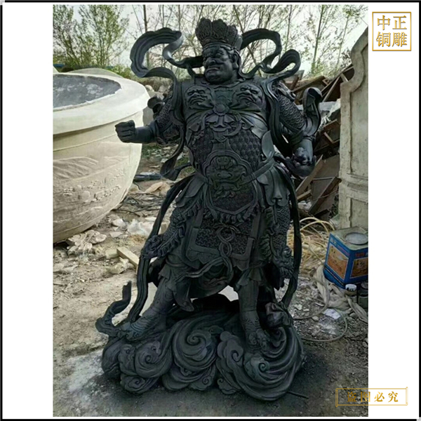 彩绘大型四大天王铜佛像