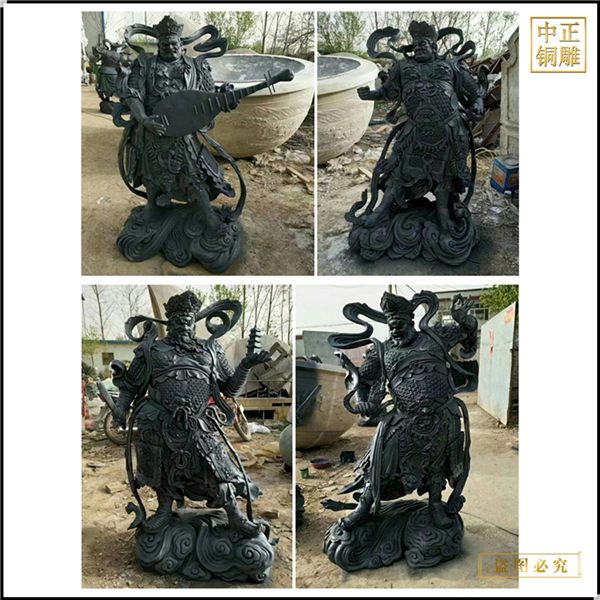 寺庙纯铜四大天王佛像定做