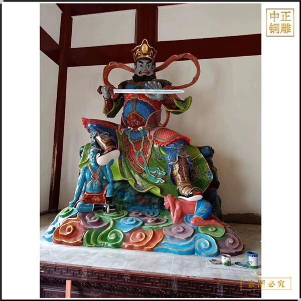 纯铜四大天王神像生产