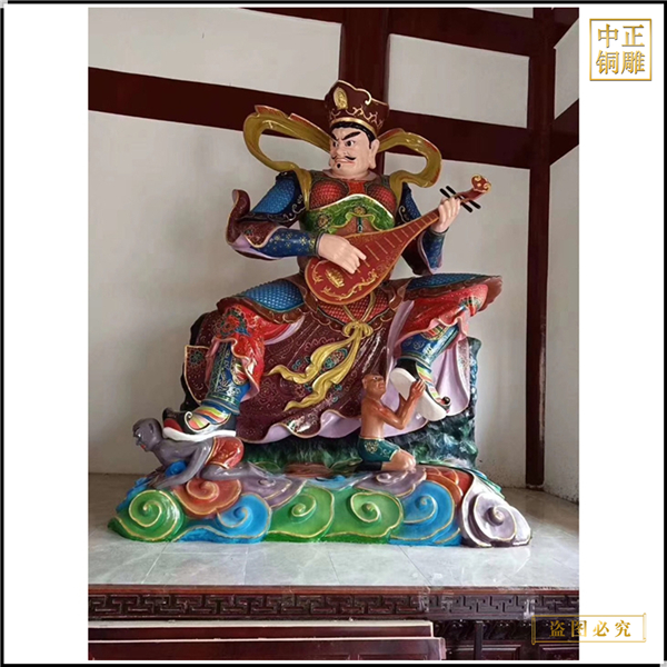 贴金四大天王铜佛像价格