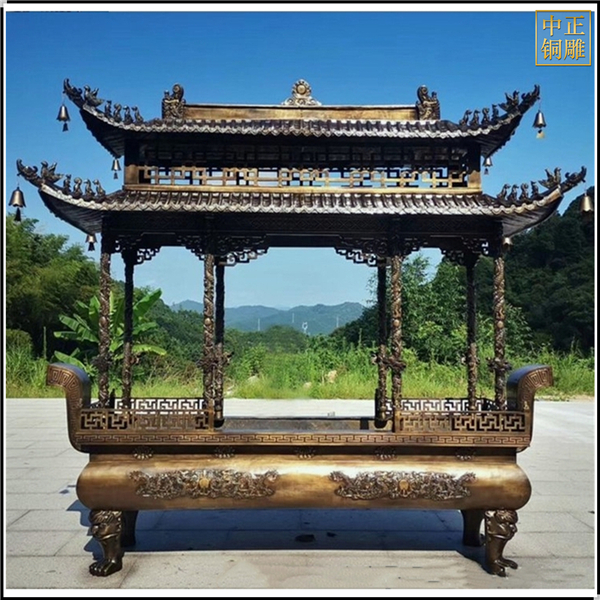 寺院大型铜香炉定制