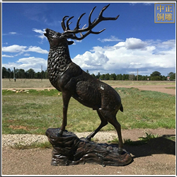 大型铜鹿雕塑摆件