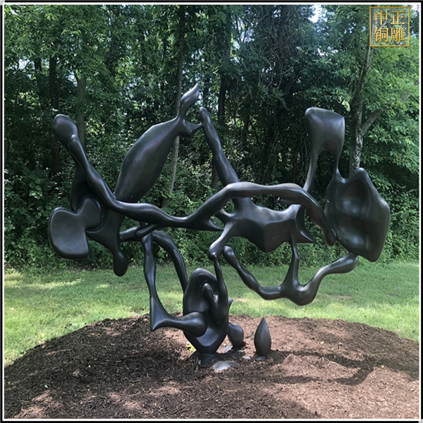 抽象园林人物玩耍铜雕