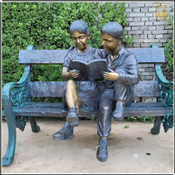 园林装饰看书人物雕塑